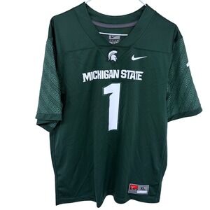 Green Nike‎ Michigan State Spartans Football Jersey MSU Adult Medium Youth XL